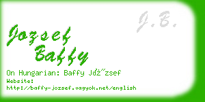 jozsef baffy business card